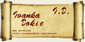 Ivanka Dokić vizit kartica